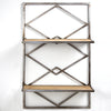 Wood and Metal Hanging Shelf Rack